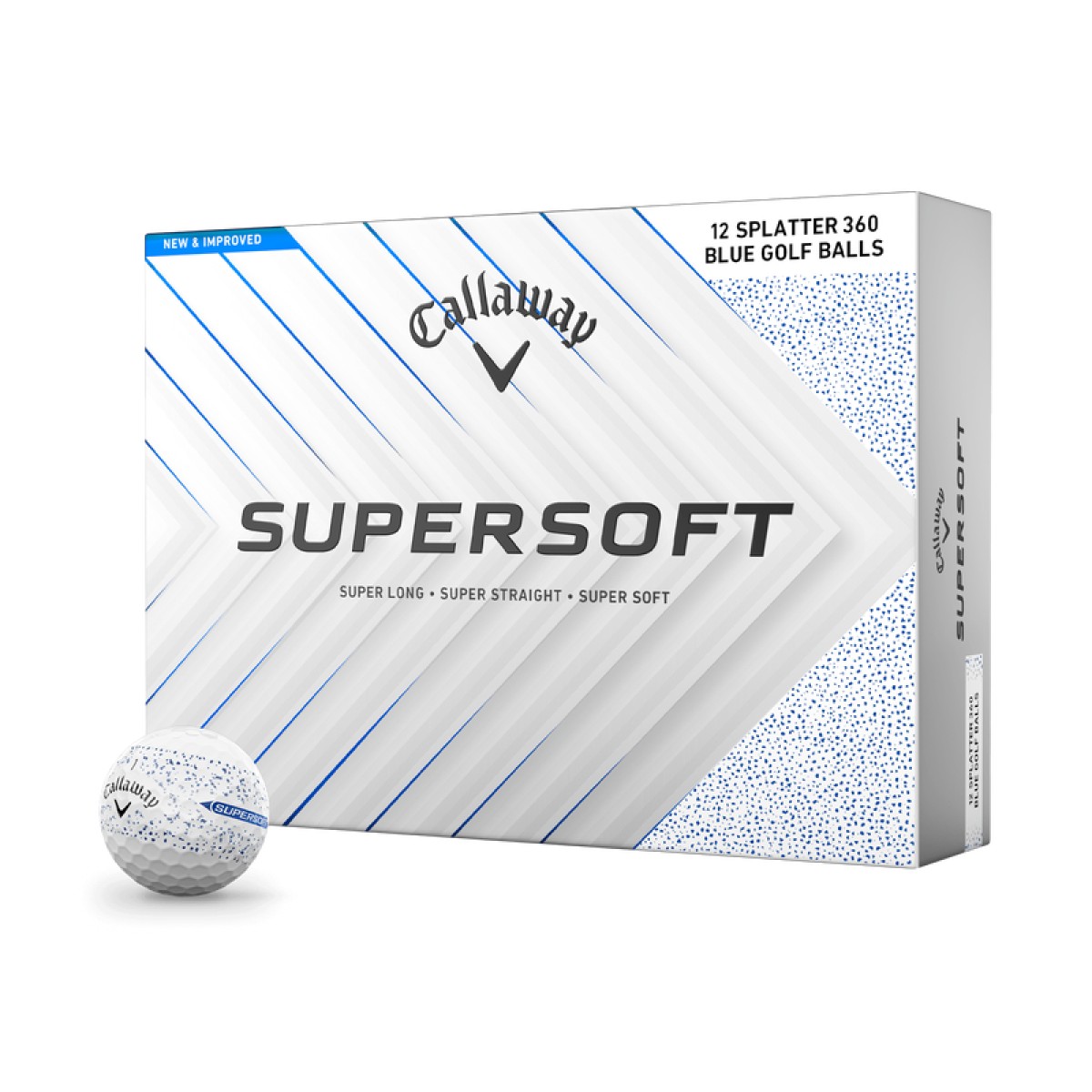 Callaway golfballen supersoft splatter blue