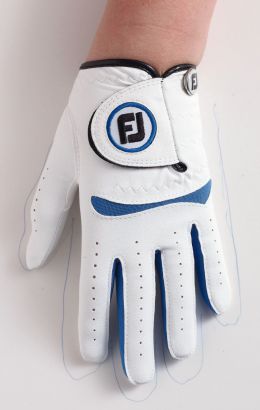 FJ Junior Glove White/Cobalt