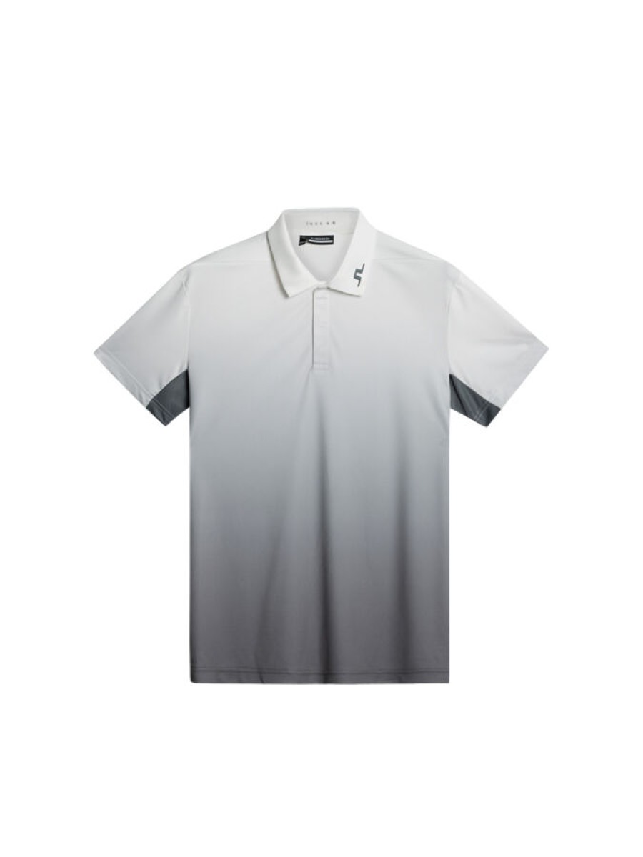 J.Lindebeg polo dario white grey