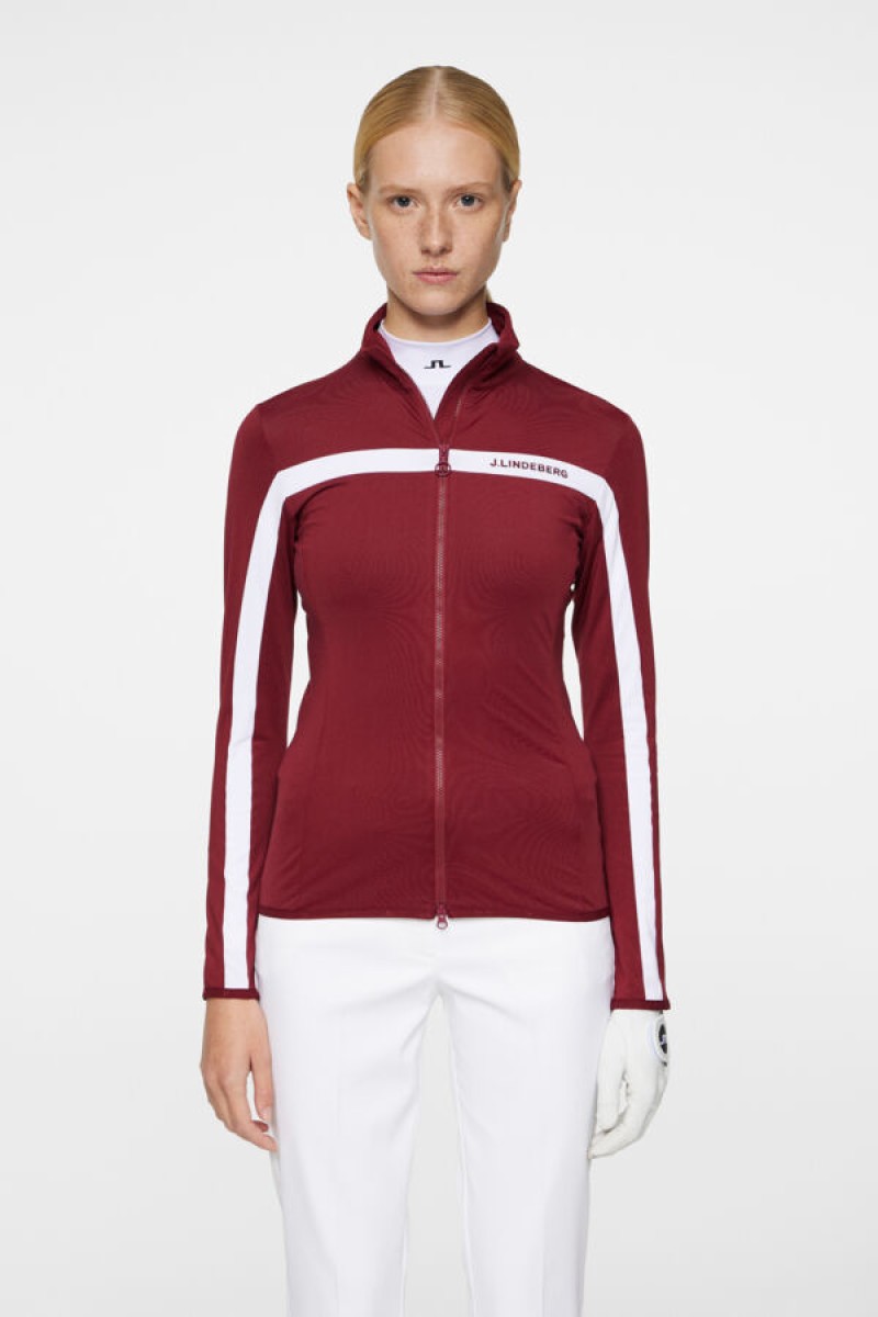 J.Lindeberg dames midlayer janice cabernet