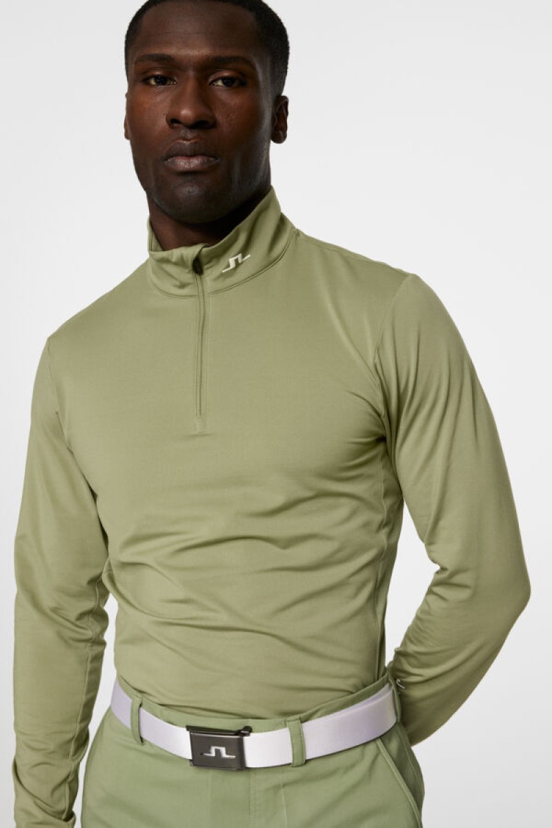 J.Lindeberg heren midlayer tour tech oil green