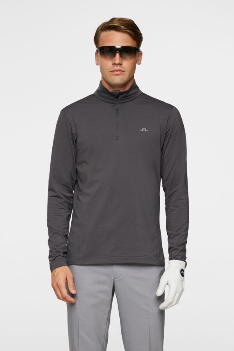 J.Lindeberg midlayer luke quarter zip asphalt