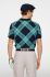 J.Lindeberg polo martin knit tartan teal M