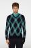 J.Lindeberg sweater billy v neck tartan teal M