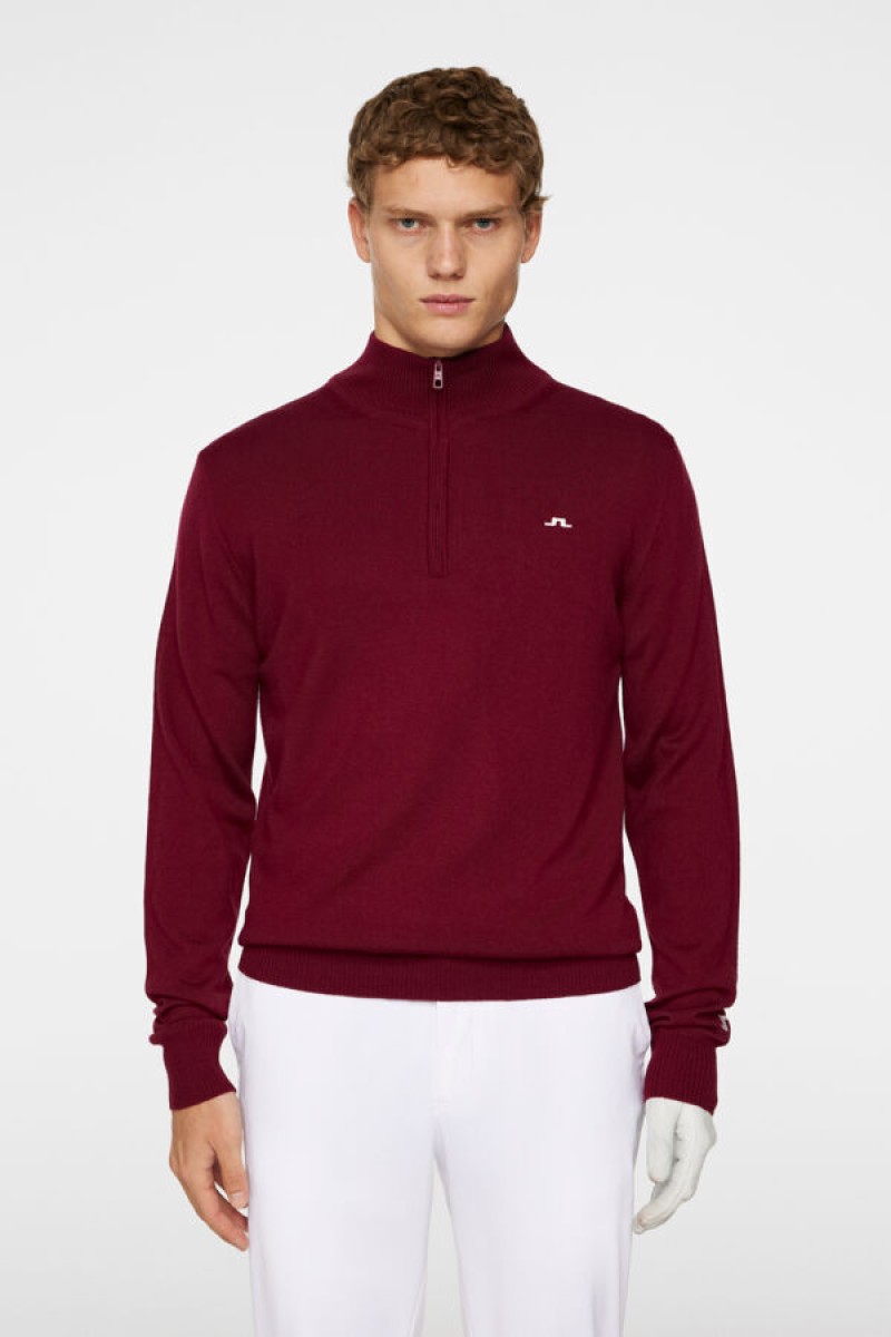 J.Lindeberg sweater kian zipped cabernet