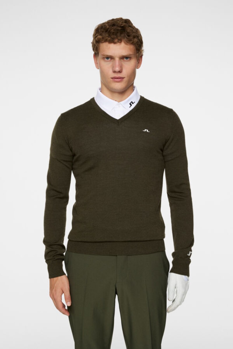 J.Lindeberg sweater lymann knitted forest green