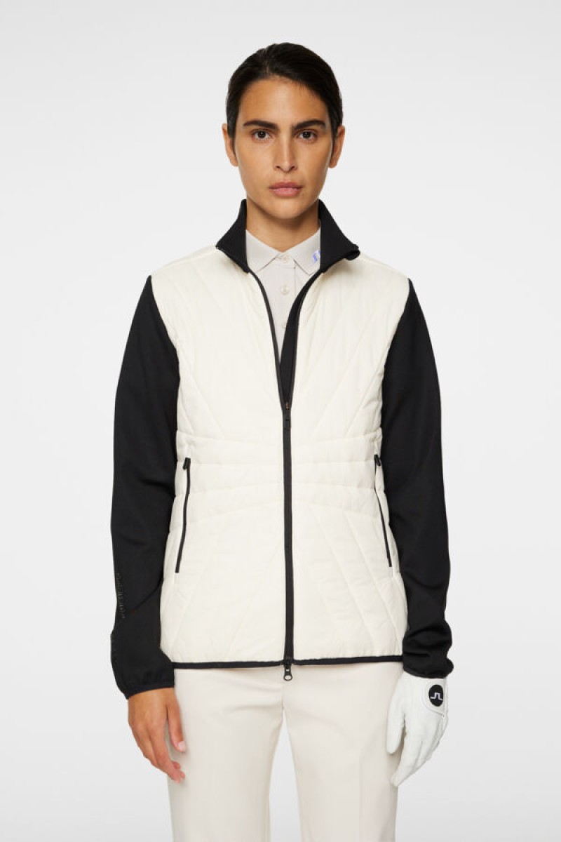 J.Lindeberg W jacket holma quilt hybrid white