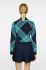 J.Lindeberg W sweater brea knitted v neck tartan teal L