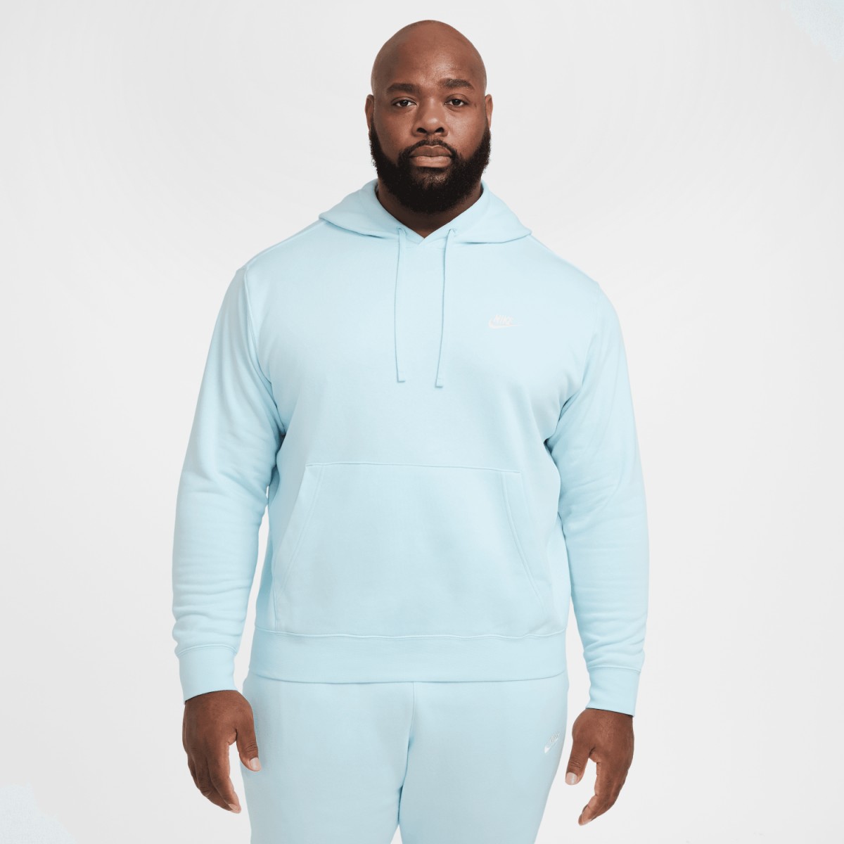 Nike hoodie club light blue