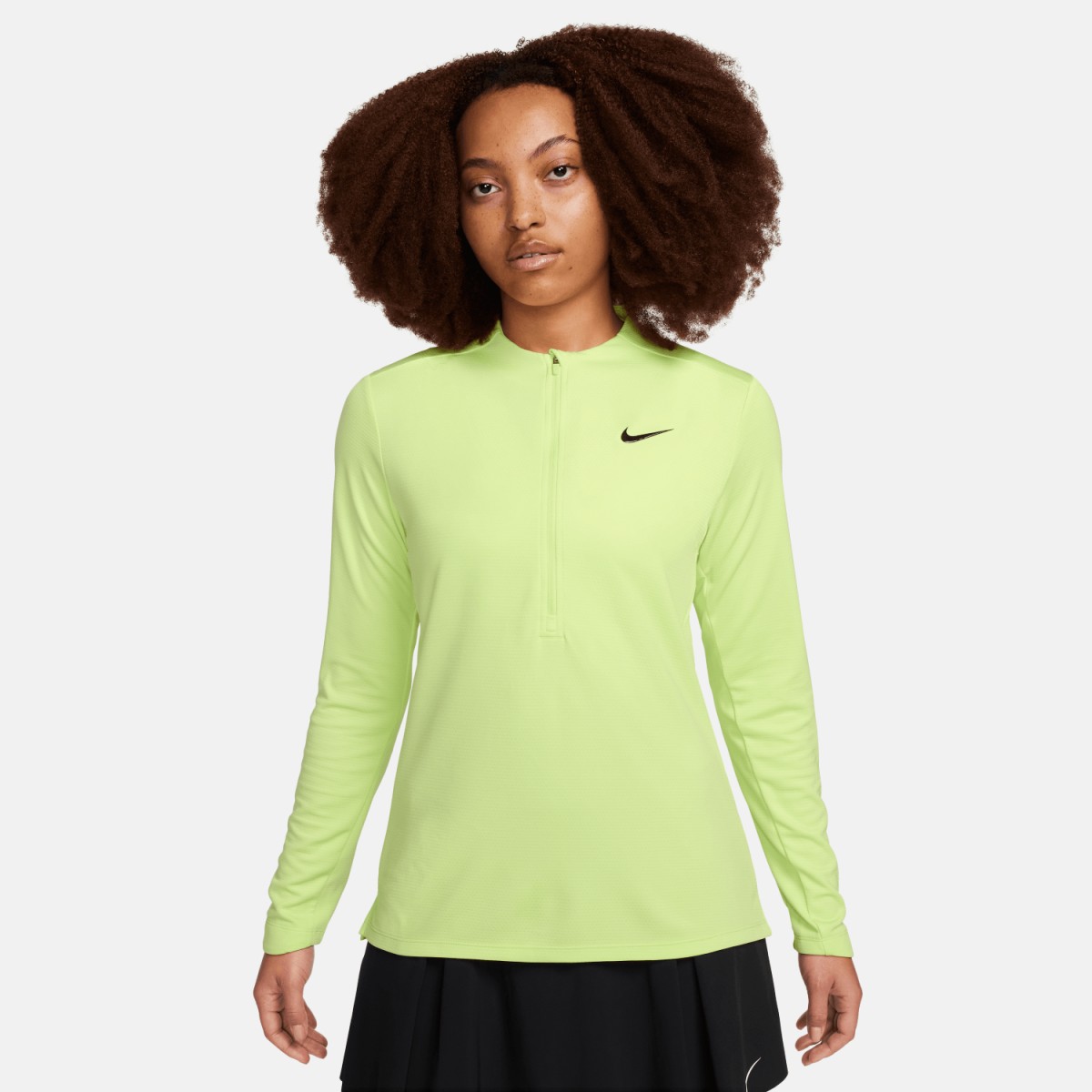 Nike W midlayer half zip lemon